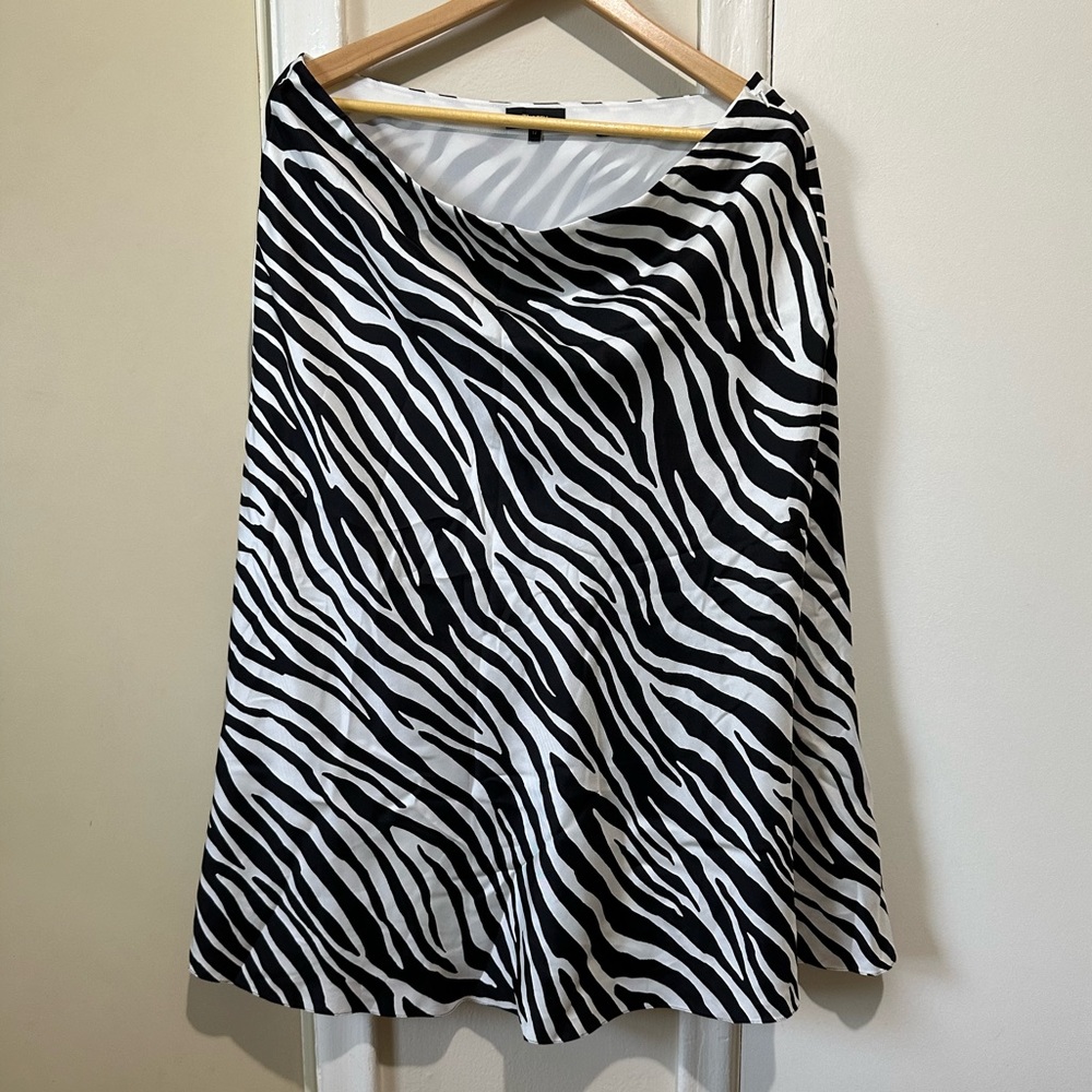 THEORY-Zebra Slip Skirt